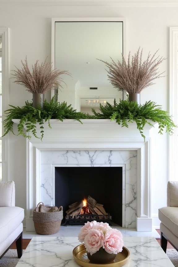 vibrant plants for mantel