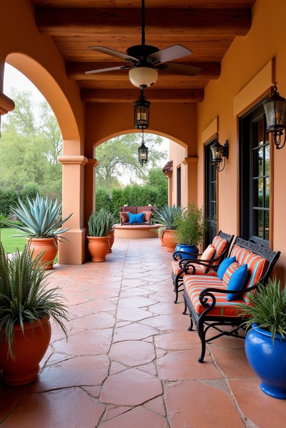 vibrant southwestern patio decor