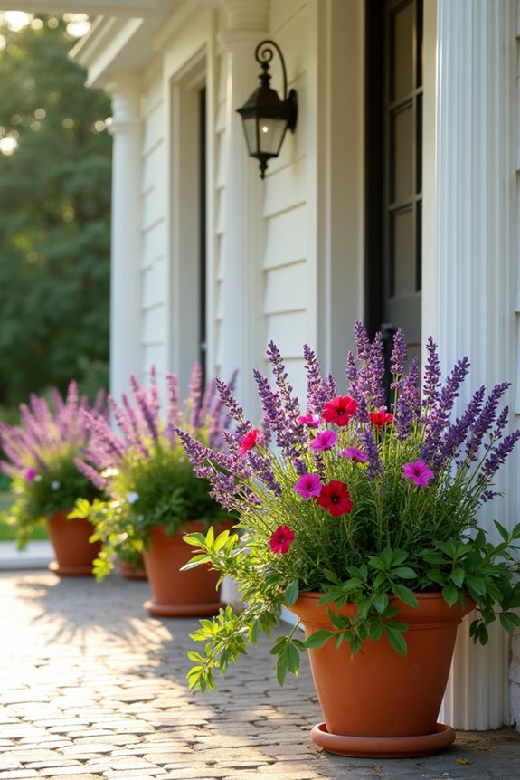 vibrant summer container garden