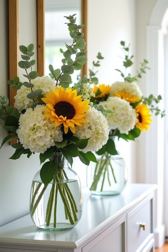 vibrant summer flower arrangements