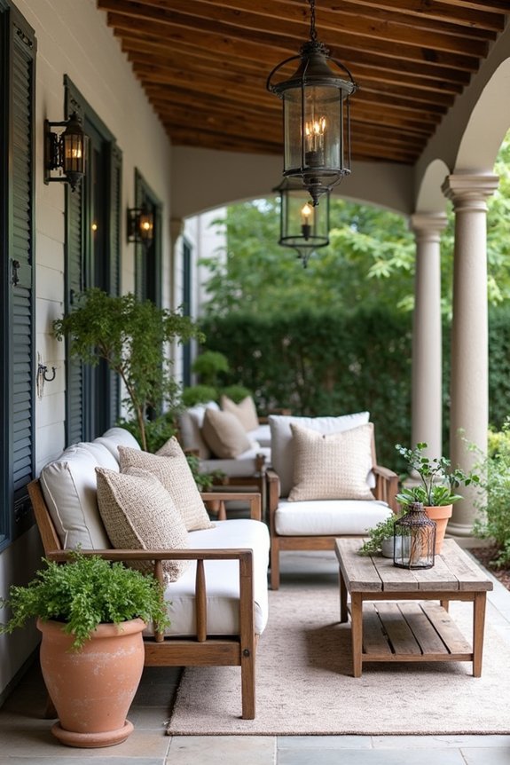 vintage accessories enhance patio design