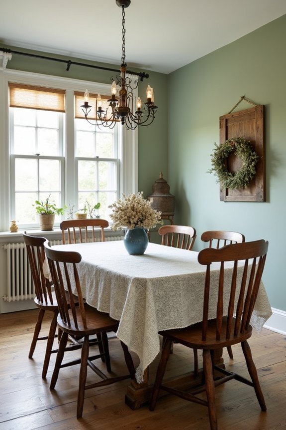 vintage charm through mismatched pieces