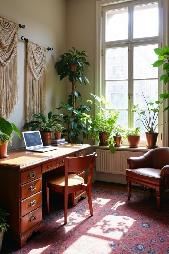 vintage unique budget friendly workspace