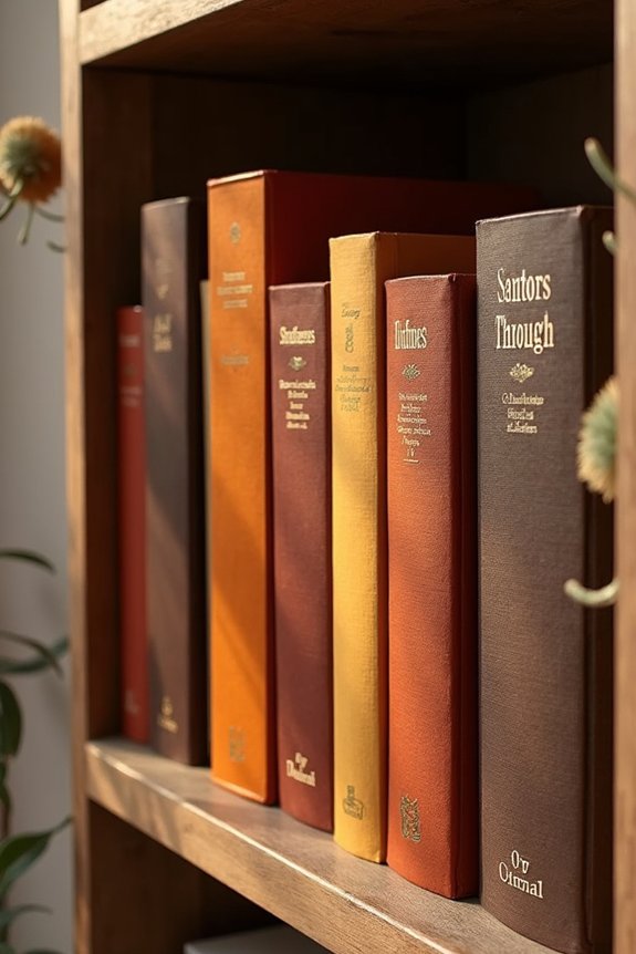 warm autumn book display