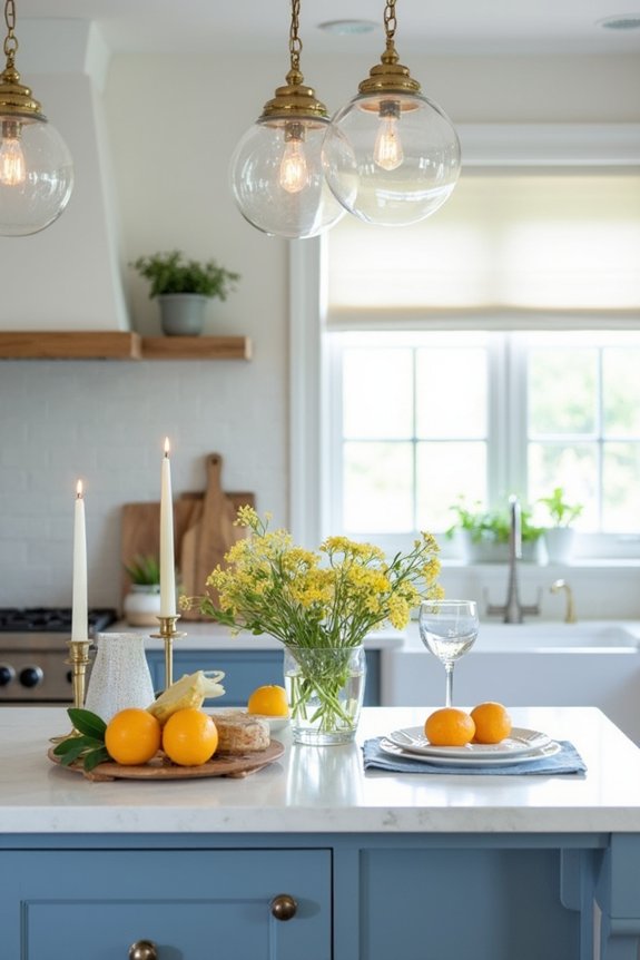 warm coastal kitchen ambiance