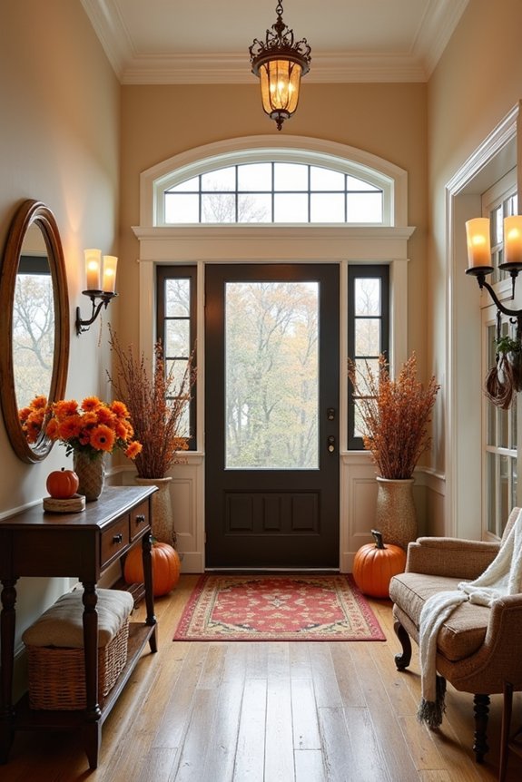 warm festive entryway greeting