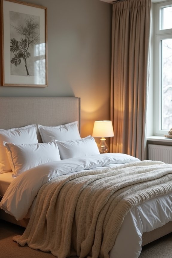 warm inviting guest room lighting