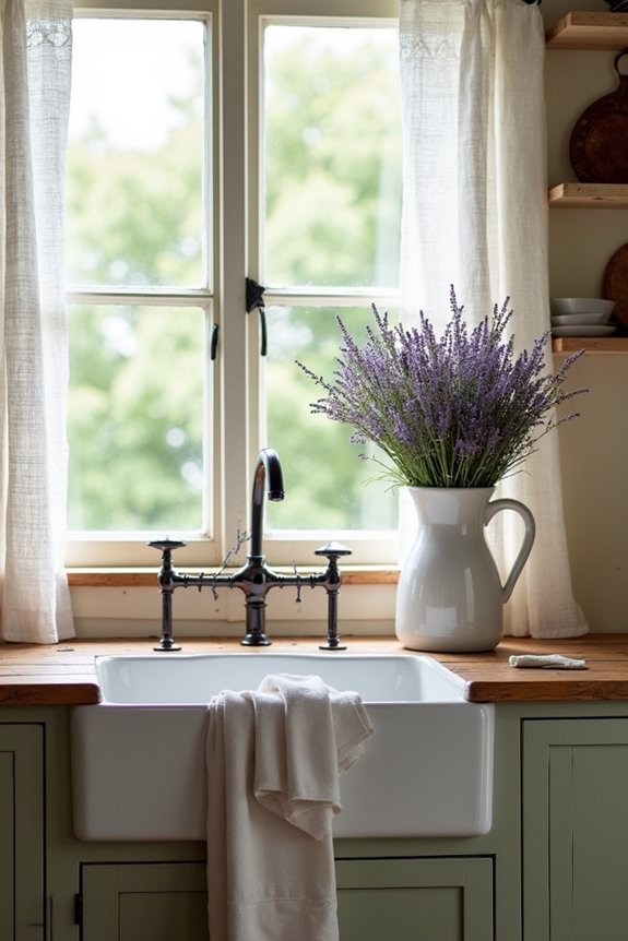 warm linens and fresh herbs