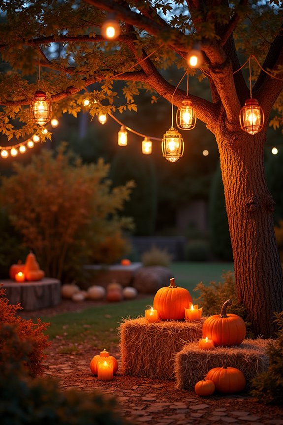 warm outdoor harvest lighting