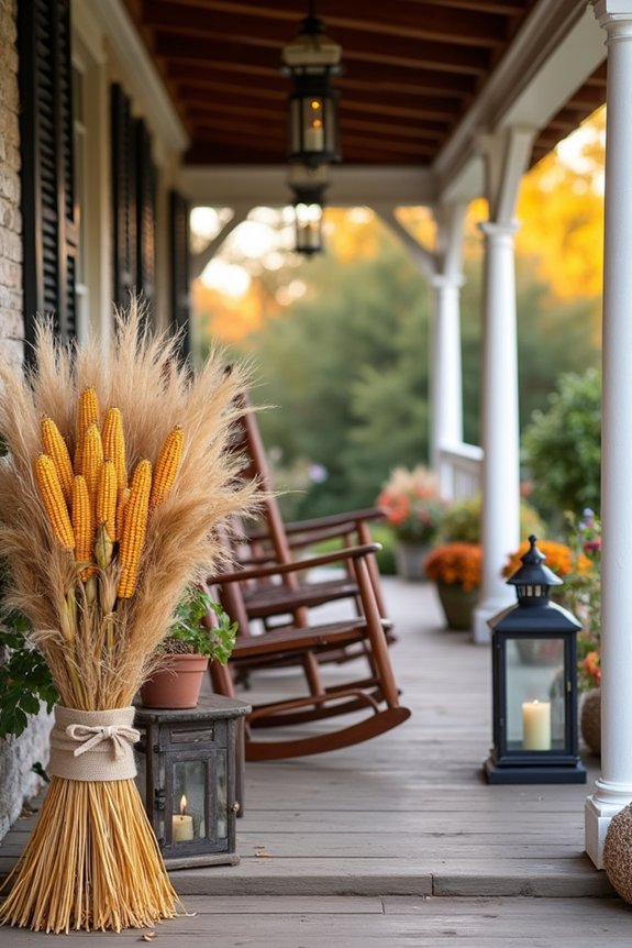 warm welcoming autumn entrance