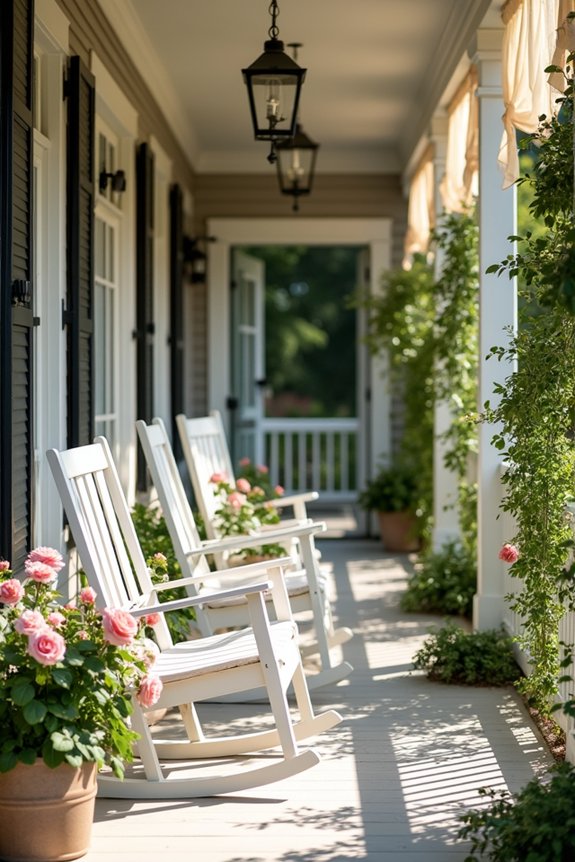 welcoming floral decorations outdoors