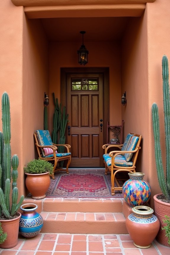 welcoming southwestern porch decor