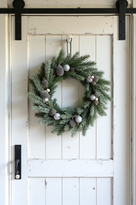 welcoming winter wreath decor