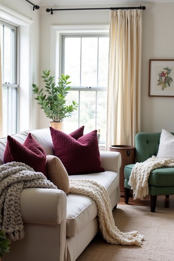 winter colors and accents