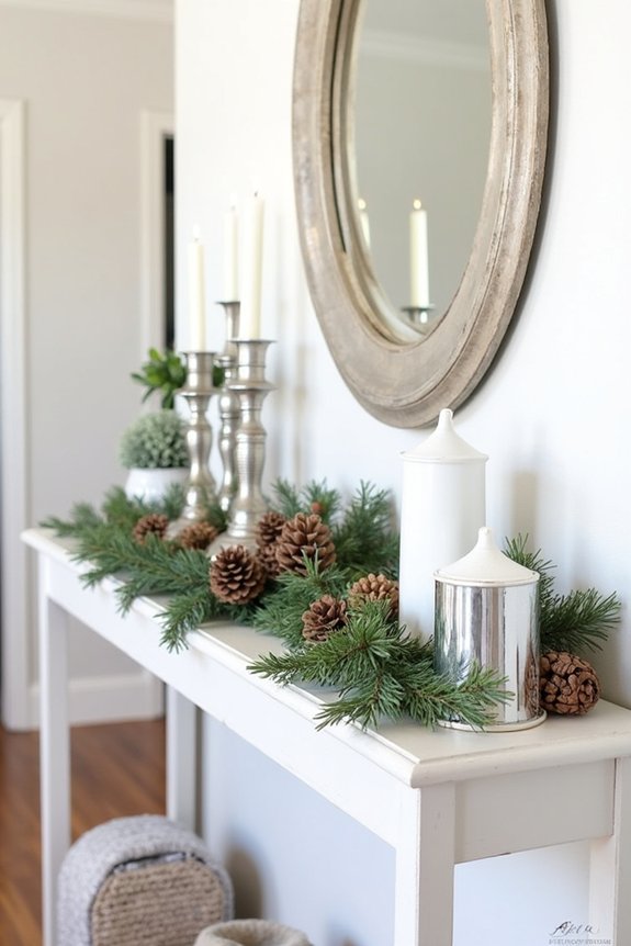 winter decor for consoles