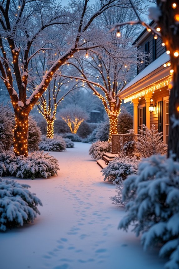 winter outdoor lighting magic