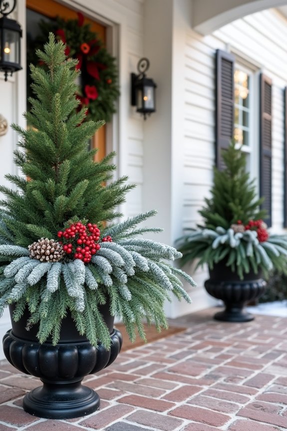 winter porch planter ideas