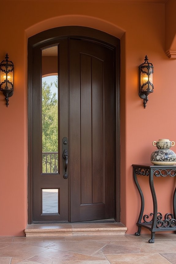 wrought iron entryway accents
